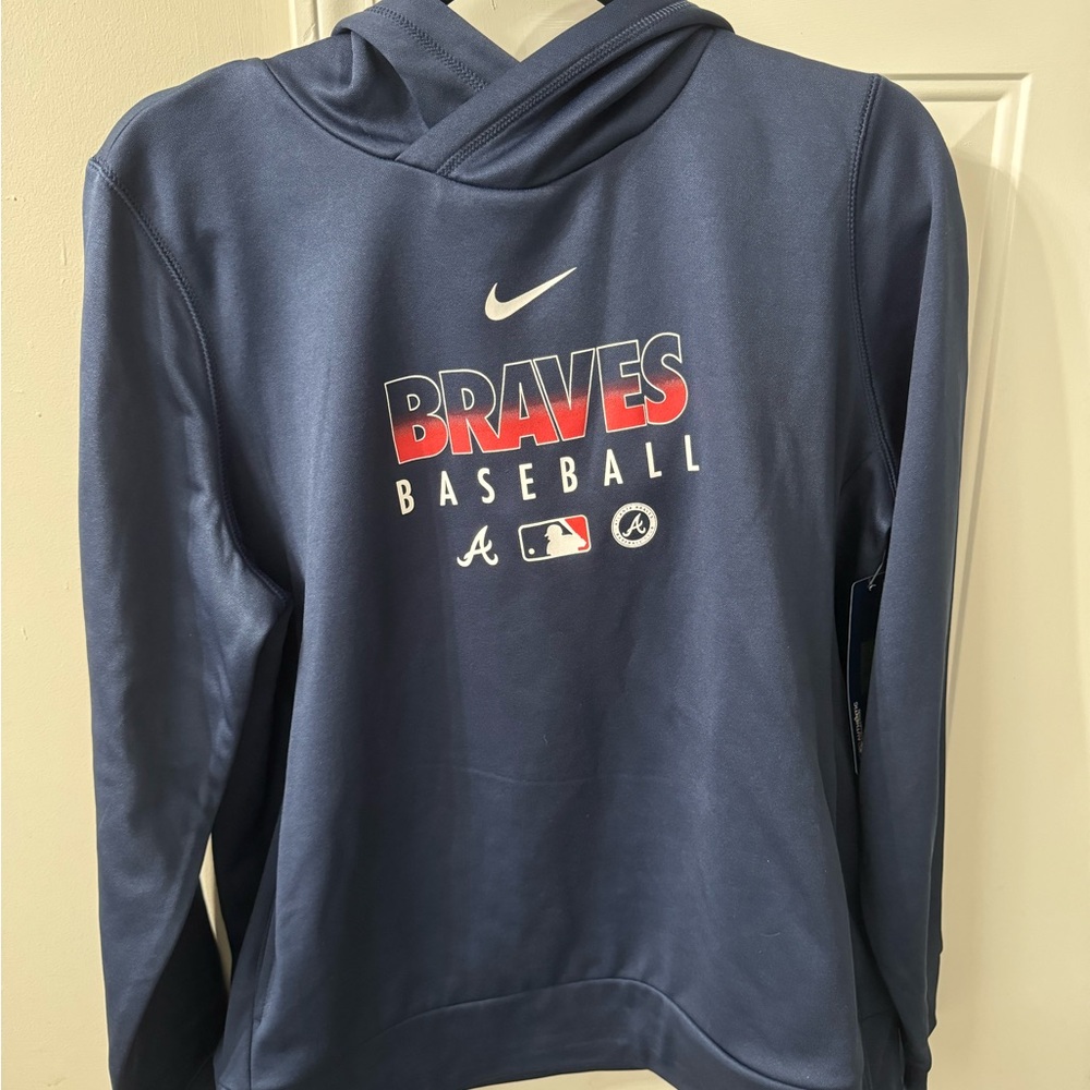Nike Braves Baseball Hoodie - Navy